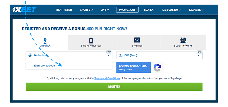1xbet promo code